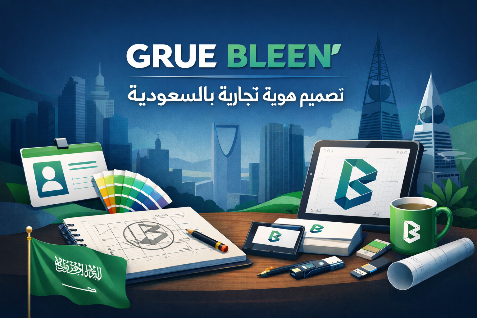 تصميم هوية تجارية | جرو بلين تقدم أفضل اسعار تصميم هوية تجارية لمن يريد تصميم هويه